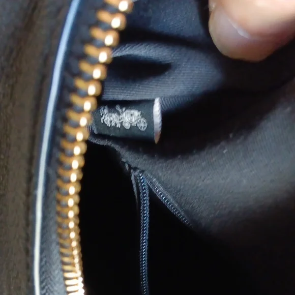 Coach (Rori) Black Leather Shoulder Bag with Gold Hardware - Picture 8 of 8